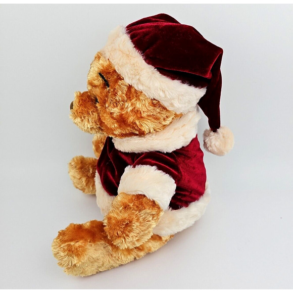 Disney Store Winnie the Pooh Traditions Plush Exclusive CHRISTMAS SANTA 11 inch - Picture 4 of 12